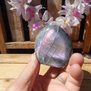 A++ Purple Labradorite Free Form Display, Polished Labradorite Crystal Free Form, Labradorite Spectrolite Crystal, Purple Labradorite Stone