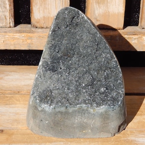 Black Amethyst Crystal Cut Base, Black Amethyst Crystal Display *RARE*, Crystal Cluster Black Amethyst cut base