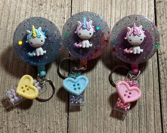 Magical Unicorn Badge Reel, Nurse Badge Reel, Medical Badge Reel, Hospital Badge Reel, Badge Holder, Retractable Badge Reel, Work Gift