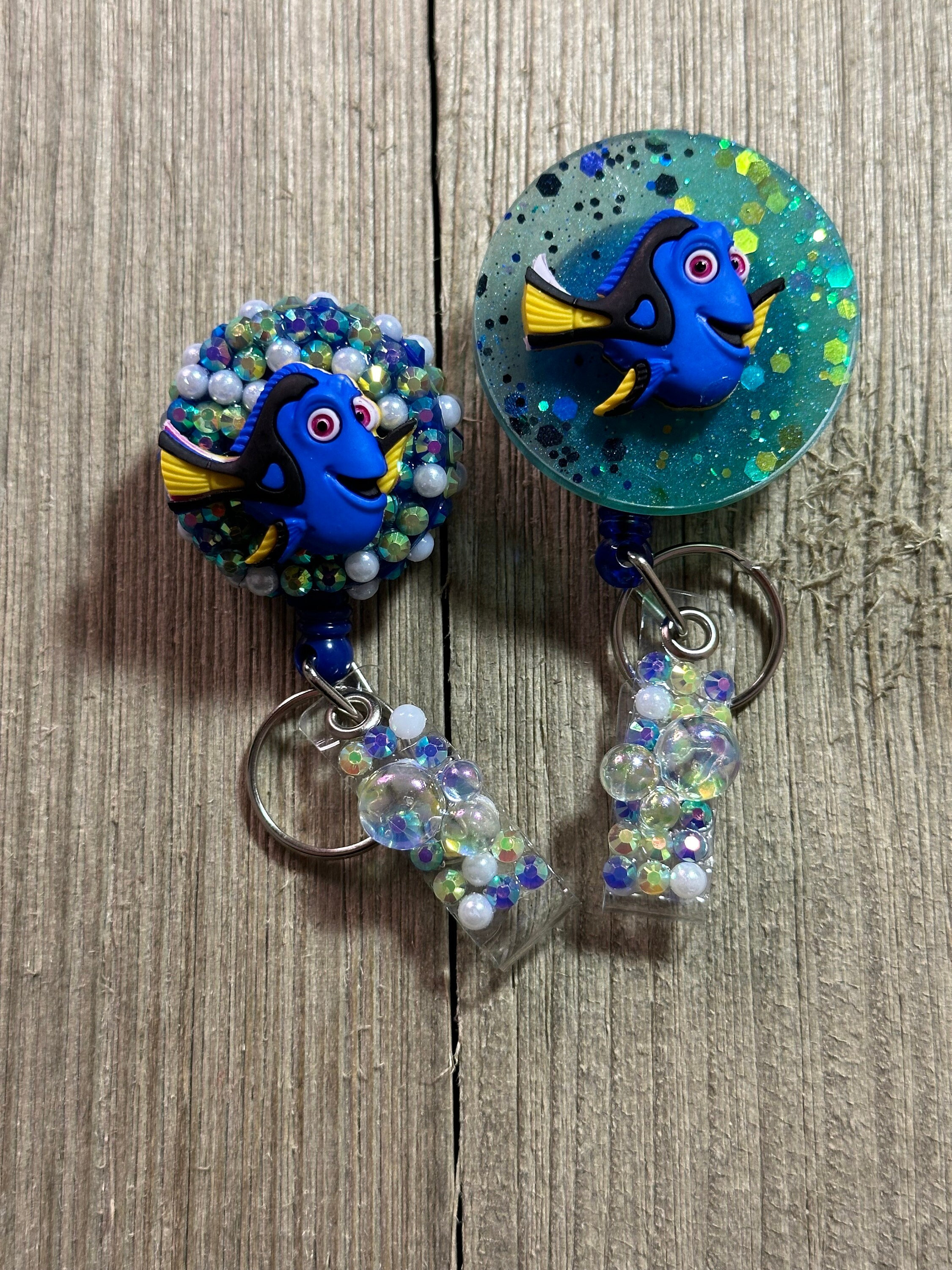 Finding Dory, Dory and Nemo Badge Reel, Badge Retractable Holder, ID  Retractable Holder, Baseball ID Holders, Unique Badge Holder 