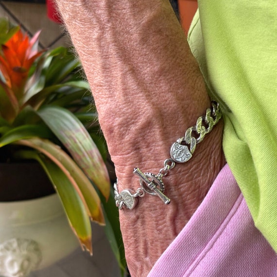 KONSTANTINO Sterling Silver 925 Etched Bracelet w… - image 2
