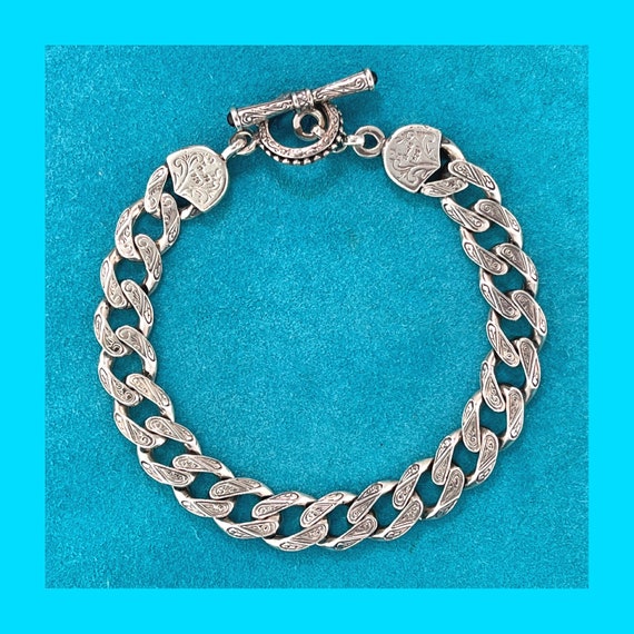 KONSTANTINO Sterling Silver 925 Etched Bracelet w… - image 1