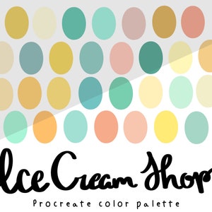 Ice Cream Shop Procreate color palette