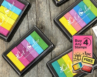 Rainbow Series Stempelkissen, Klebepads, Journaling Set, Geburtstagsdeko, Scrapbooking, Karten machen, Journaling Set, SP-004