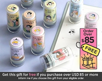 Korean Iconic Cute Stamp | 40 Types |  Diary Drawing Stamp Children's Ink Stamp Multiple Choices School Supplies for Children Play