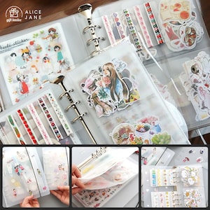 A4, A5, A6 Sticker Storage Book Flexible Inserts Add Pages Custom Sticker Book Portable Organized Efficient 27 Types, SA-2738 image 1