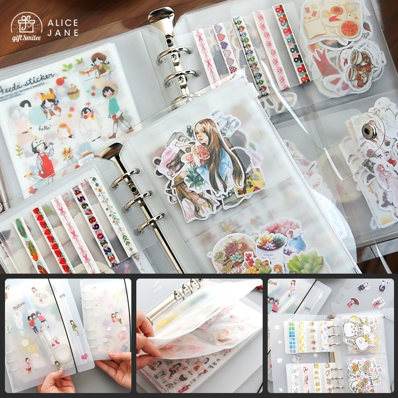 Spakon Sticker Collecting Album Sheets Reusable Sticker Book Sticker  Collection Accessories Activity Sticker Album for Collecting Stickers,  Labels