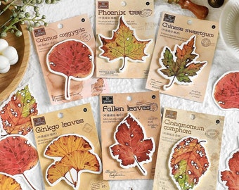 6 Types | Infeelme Leaves Fall Into Poetry | Notepads | journaling for gift, student supplies, collage kit, great works | B225-2 | KS-CK-922