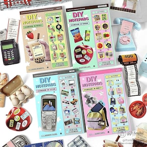 4 Arten | Infeelme Spass | Aufkleber, Junk Journaling Set, ideale thematische Aufkleber, karikaturhafte Journals, Notizblöcke, Stundenplan | C418-6 | KS-SA-3783