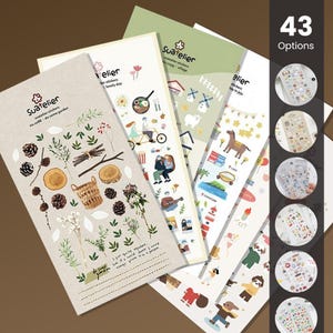 43 Types | Suatelier Series | Stickers, craft supplies tools, travel book supplies, journal starter kit, new year gift | C418-1 | KS-SA-3760