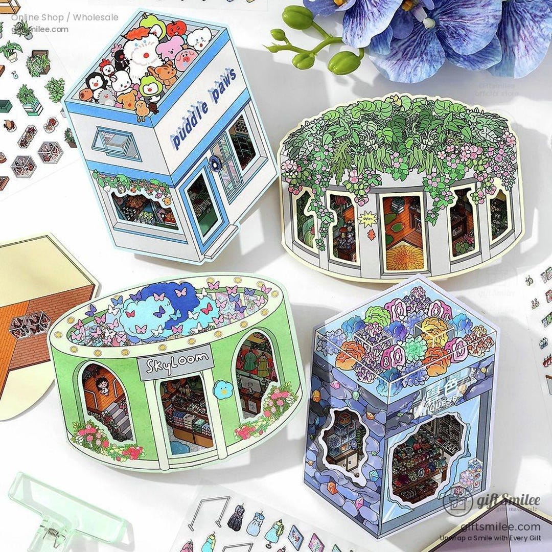 4 Types | Infeelme Miniature 3D Sticker Set – Diy Craft Kit | Stickers ...