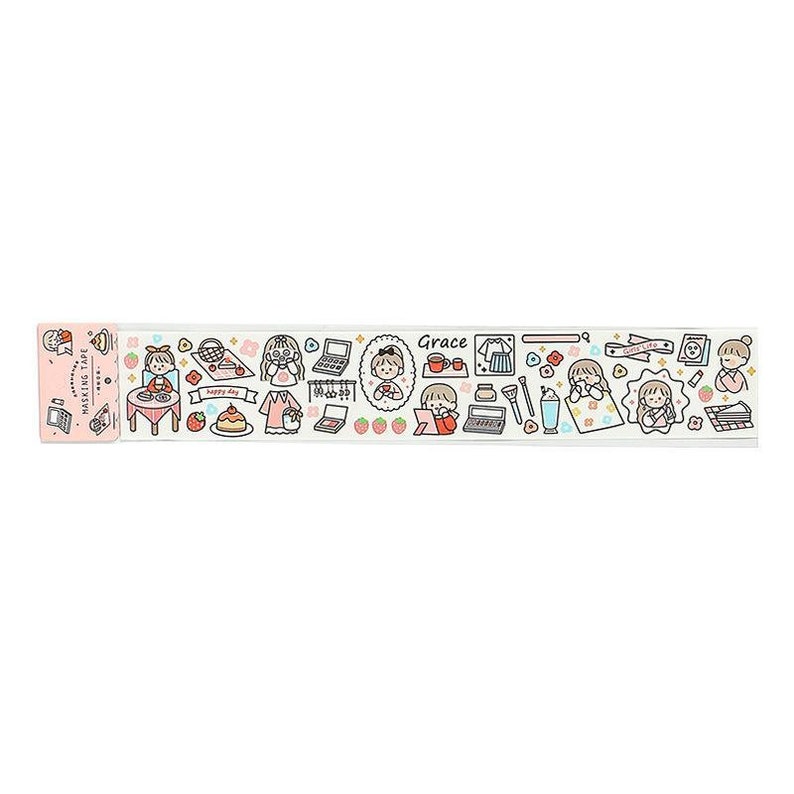 gift wrap Scrapbooking Embellishment Infeelme Live Interesting Series roll tapes masking tape KS-RT-322 Papercraft Supplies 6 Types
