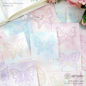 6 tipos / Miss Time - Mariposas coloridas brillantes / Papeles de recorte, diarios de viaje, set de diarios románticos, accesorios para tarjetas / C418-1 / KS-CK-1106