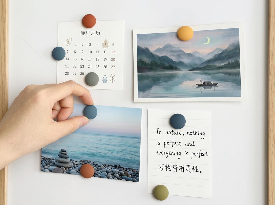 Matte Red Magnets 9 Types | 5pcs Set | Colourful Matte Magnet Fridge Magnet | Pastel ...
