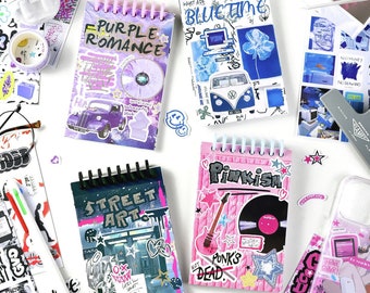 4 Types | Reshape Memory | Sticker Book | christmas decal, girl gift set, label ephemera, paper project, crafting tool | B325-3 | KS-SA-3586