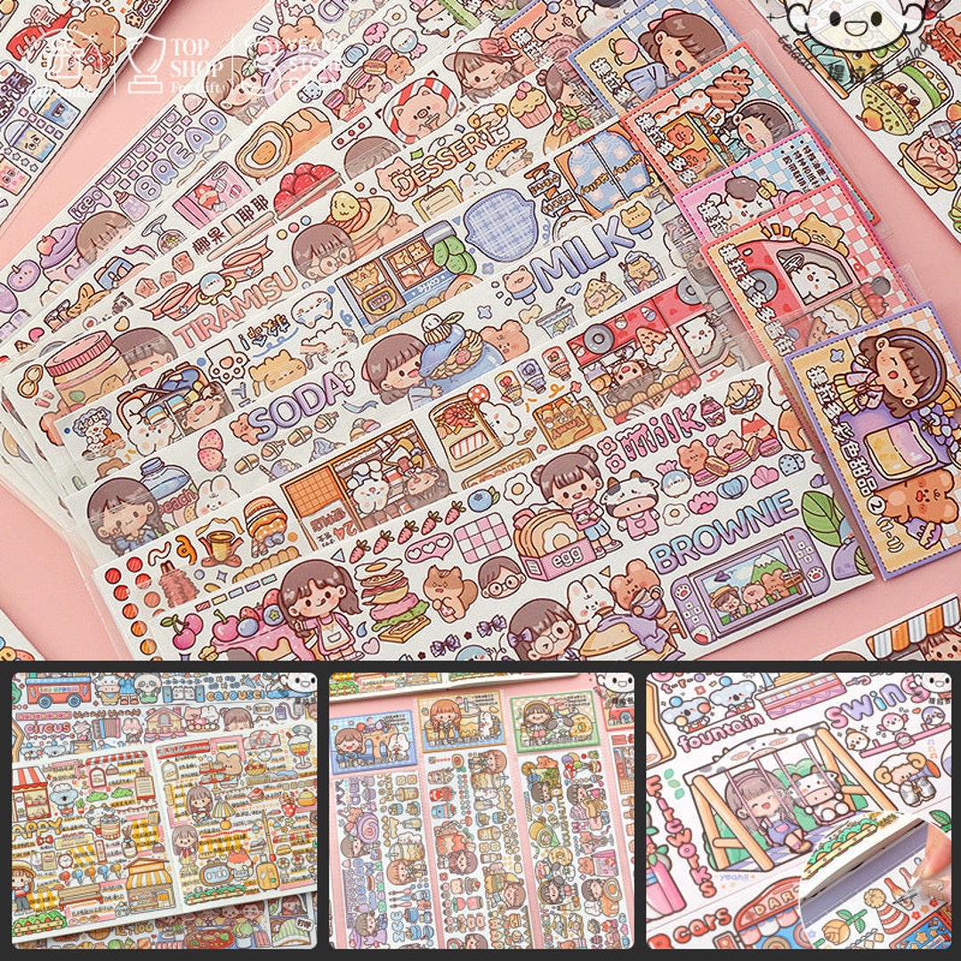 Welcome Gift Option Telado Series Stickers,pet Journal,retro Topic ...