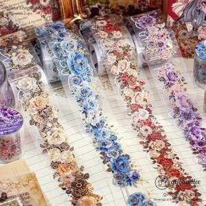 4 rodzaje | Washi Time A Dream Of Flowers | Taśmy w rolkach, codzienne rzeczy, naklejki do scrapbookingu, dekoracje telefonów, zestawy planerów, planery | C418-1 | KS-RT-1515