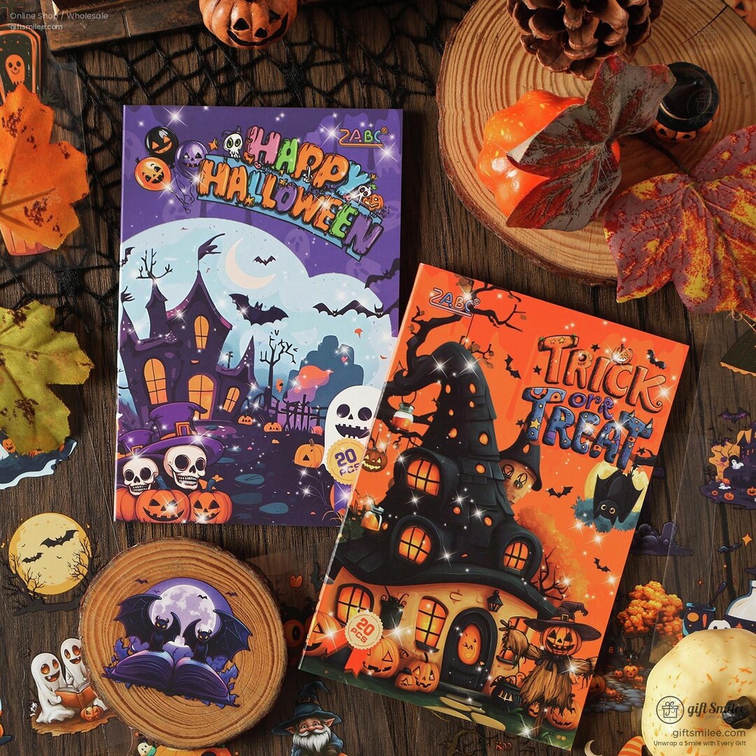 2 Types | Halloween Sticker Book | Stickers, Sticker Sheets, Ghosts ...
