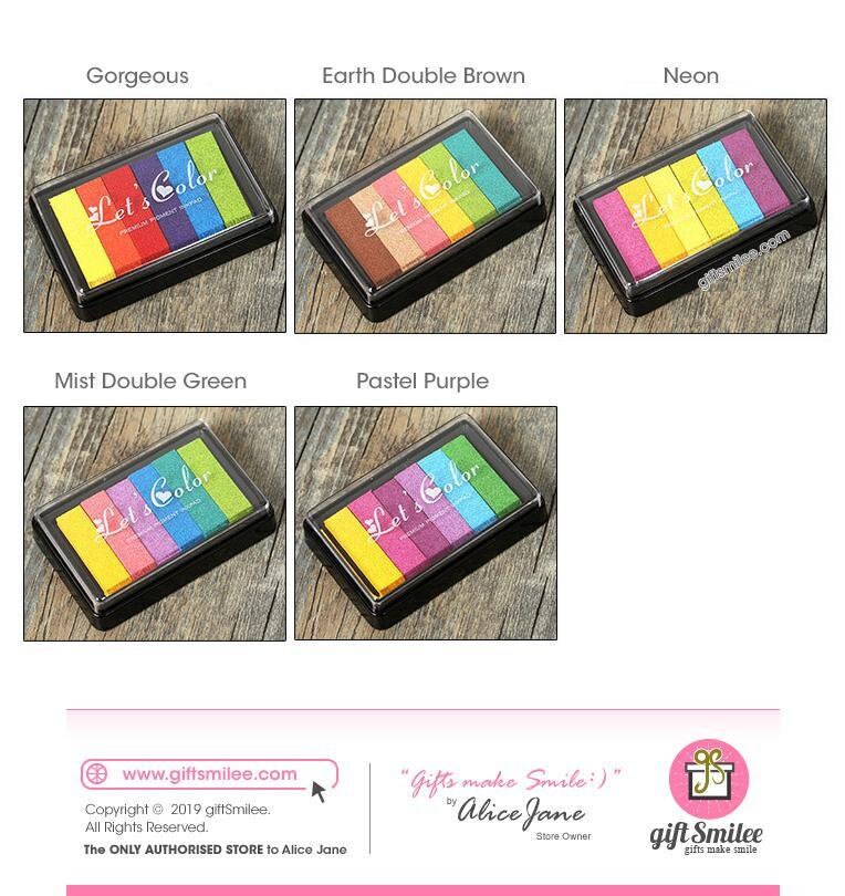 Rainbow Combination Ink Pads 5 Types ink pad set colorful Etsy