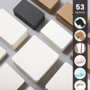 53種類 | 空白の小さなカード | 小さなカード、文房具ギフトセット、スクラップブッキングツール、ポストカード作り、漫画風ジャーナル | C418-1 | KS-CC-268