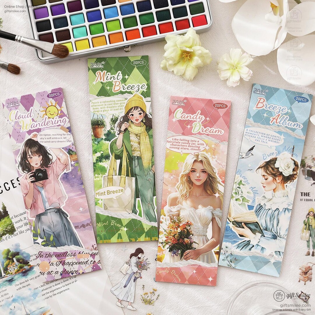 4 Types | Light Story Sticker Book | Kawaii Girls, Love Theme Sticker ...