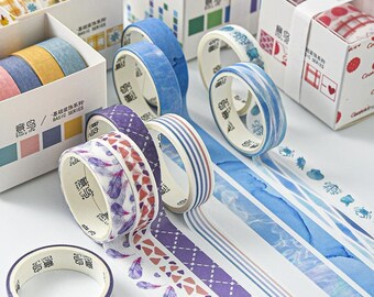 5pcs Basic Series Tapes, cadeau de grils, éphémères d’ordinateur portable, fournitures de scrapbooking, accessoires de cartes, fournitures de livres de voyage, cadeaux de Noël, style ins, RT-678