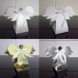 Angel Favour Box Christmas Tree Decoration - Choose Quantity - Choose Colour