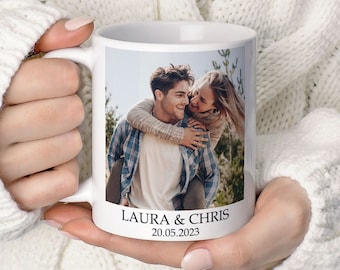 Personalized Photo Coffee Mug, Photo and Text Custom Mug, Photo Mug Personalised Gift For Her, Customised Mug, Photo Printed Mug - TIS134