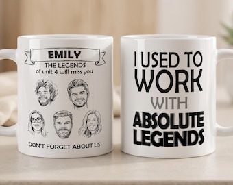 Personalised Mug for Colleague Leaving • Coworker Retirement Gift • I Used to Work with Legends Custom Retired Office Gift