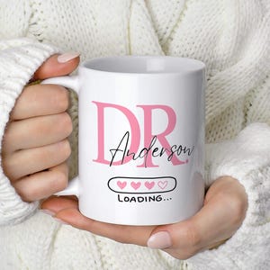 Personalised Future Doctor Mug, Custom medical Student Gift, Doctor Loading Coffee Cup PhD Graduation Present