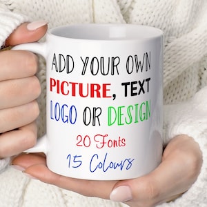 11Oz Custom Text Mug • Personalised Mug With Your Own Message • Custom Mug Gift For Him • Text Printed Mug • Mug Gift