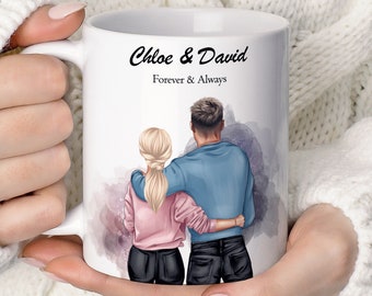 Personalised Couple Mug, Couple Gift, Custom Couple Gift Mug, Boyfriend Mug, Girlfriend Mug, Anniversary Gift, Anniversary Mug - TIS078