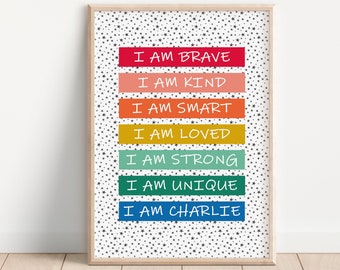 Kids Affirmations Print • Nursery Prints For Buy  • Boy Nursery Wall Art • Colorfull Affirmation Prints For Childrens • Boys Prints • NWP006