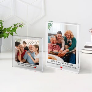 Custom Photo Gift, Print Acrylic Block With Custom Message, Block Frame Gift For Father,Fathers Day Custom Gifts APB003