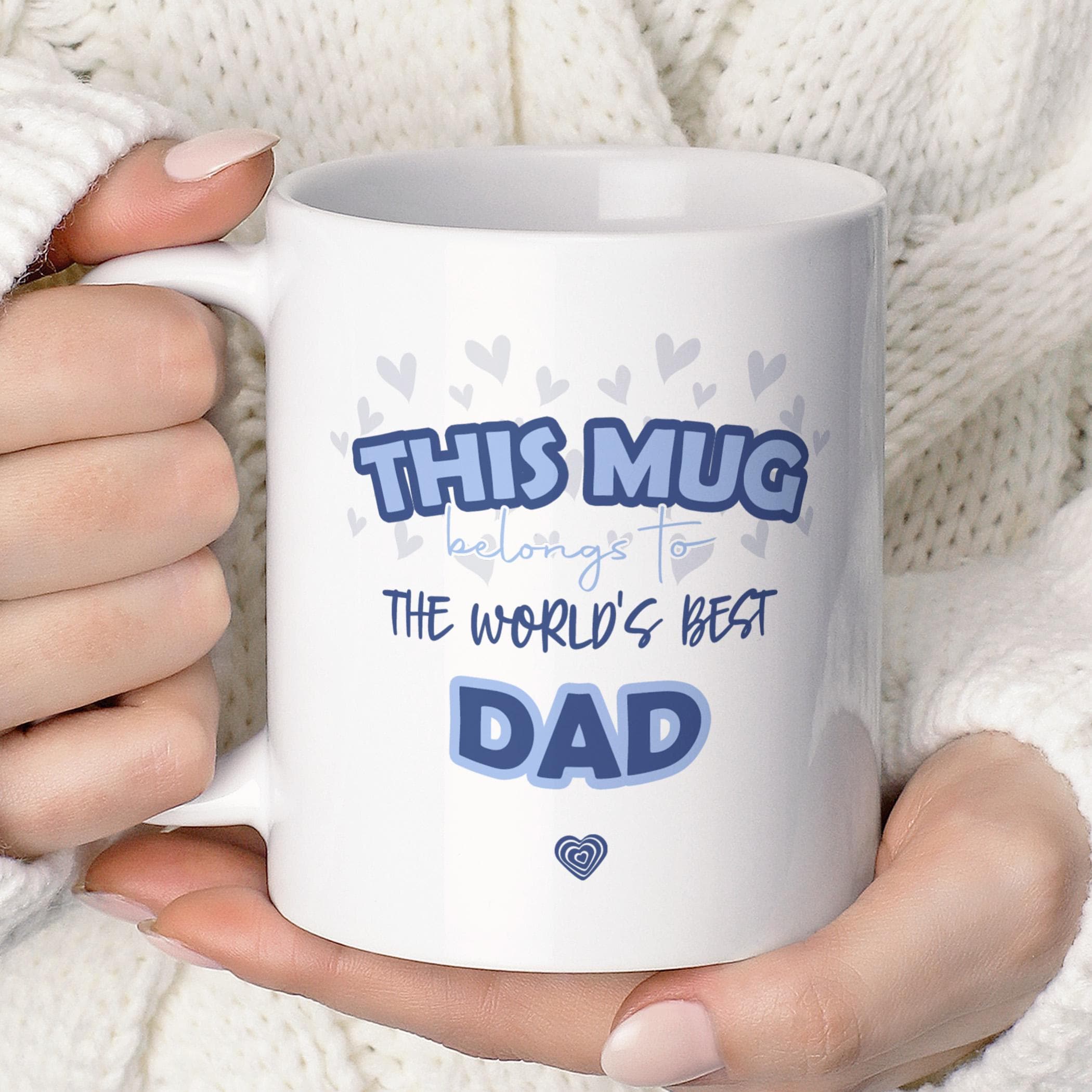 Dad Mugs カード Crazy Dog Number 1 Dad Mug Cool Father's Day Best Dad Graphic