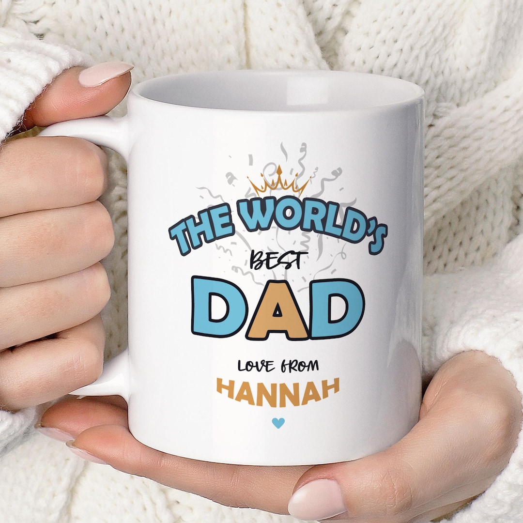 Personalized Dad Mug | World's Best Dad | Custom Son Name