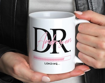 Personalised Doctor Loading Mug, Future Doctor Gift, Custom Medical Student Graduation Present