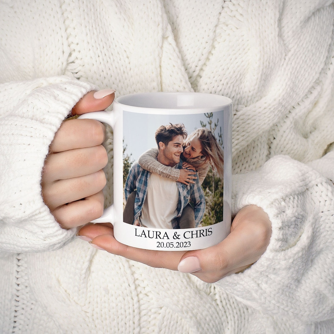Personalized Photo Coffee Mug, Photo and Text Custom Mug, Photo Mug Personalised Gift for Her