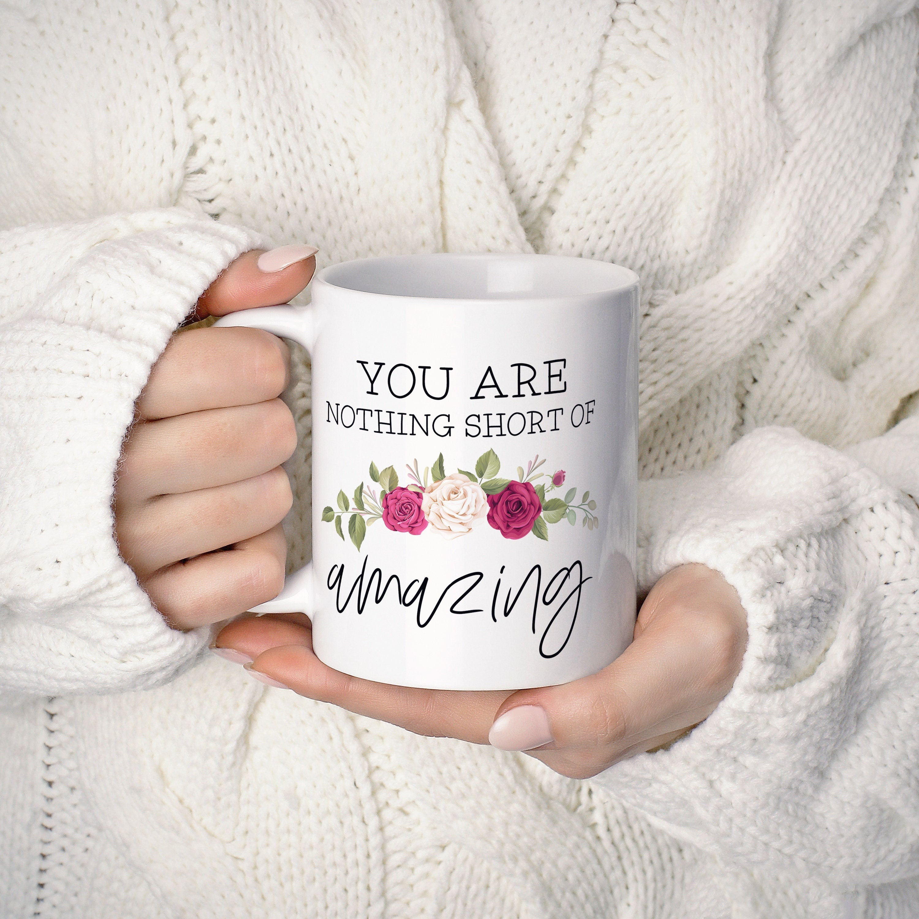Inspirierende Geschenke Für Frauen - 'You Are Nothing Short Of Amazing' Regenbogen Make-up-Tasche Mit Schlüsselanhänger