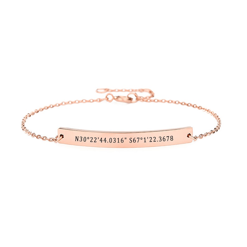 Engraved Bracelets For Women Personalised Gift Jewelry for Her Friendship Bracelet Custom Gift Custom Bracelet for Bridesmaid BGF002 image 6