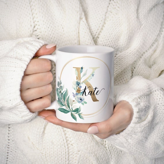Personalised Mug Initial and Name Mug Custom Name Personalised Gift Coffee  Mug Custom Mugs Initial Mugs Birthday Wedding 