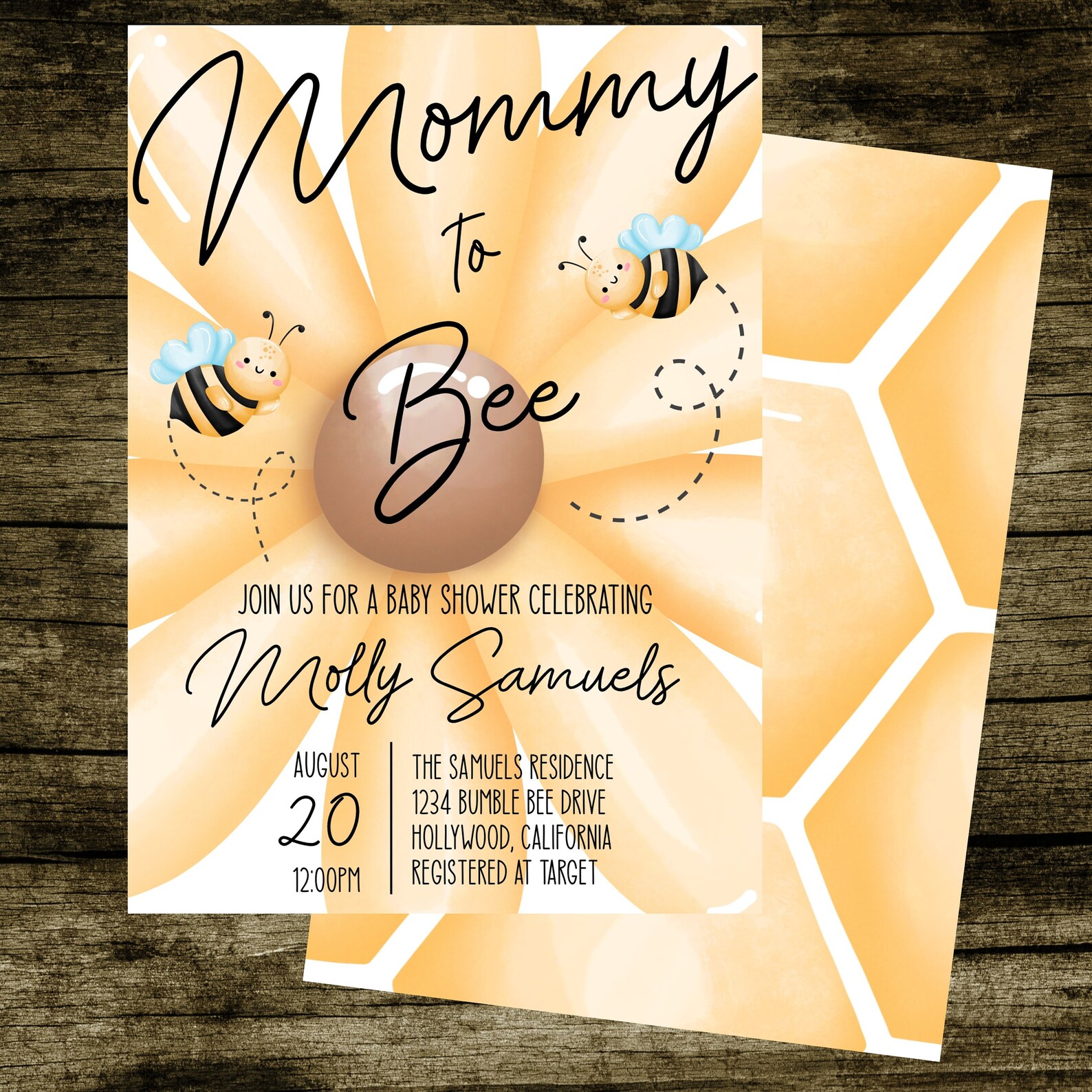 Bee Baby Shower Invitation Bumblebee Mommy to Bee Baby Shower | Etsy