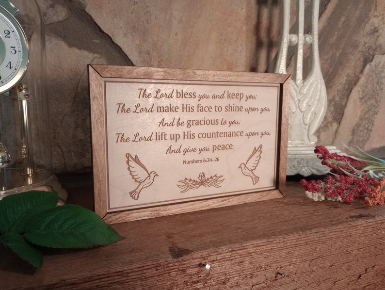 May the Lord Bless You and Keep You". Num 6:24-26 Framed Sign Plaque - Etsy