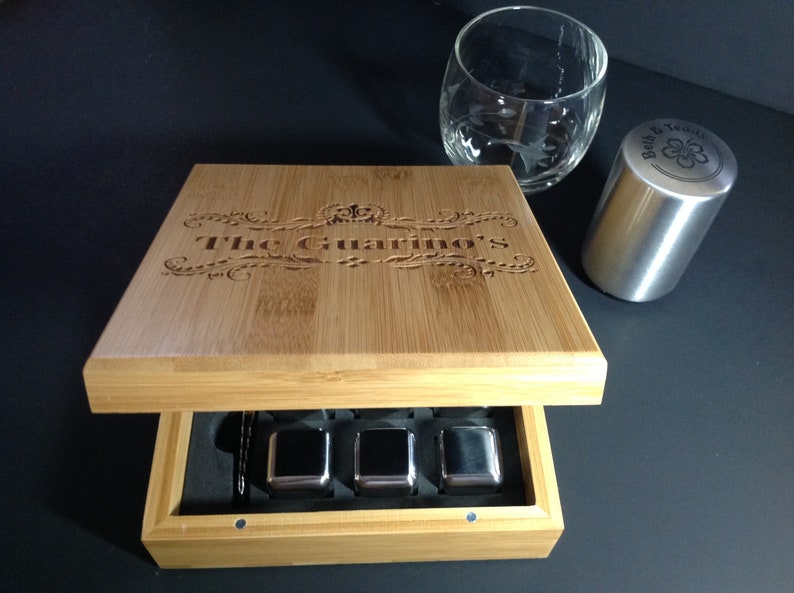 Personalized Whiskey Stone Set