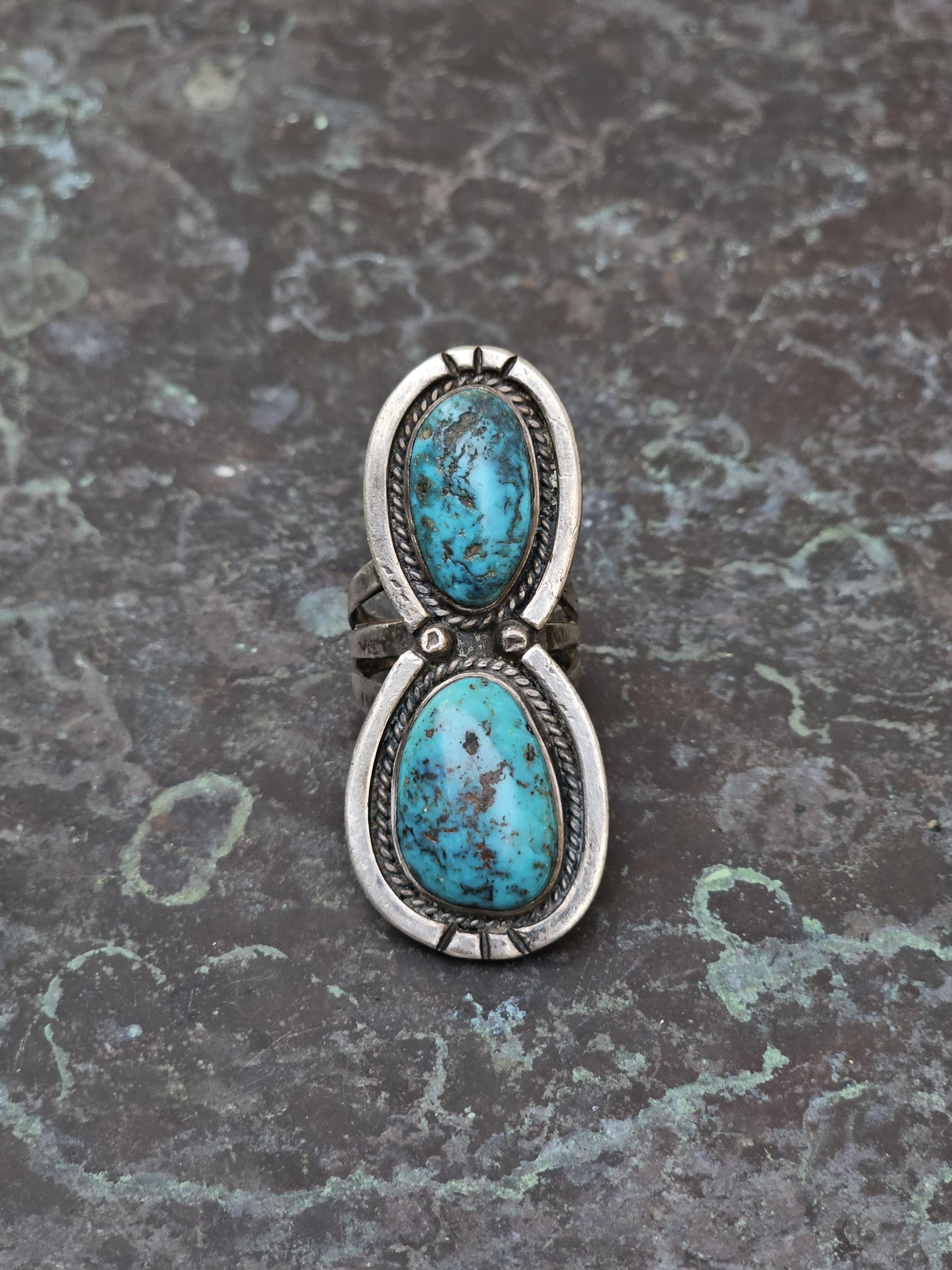 Large Native American Navajo Turquoise Ring - Etsy
