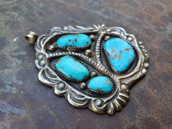 Native American Museum Quality Julie Etsitty Multi Tier Turquoise Sterling Silver Necklace Native American Museum Quality Julie Etsitty Multi Tier Turquoise Sterling Silver Necklace
