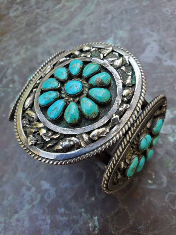 Native American Rare Chee Family Lone Mountain Turquoise Sterling Silver Bracelet Cuff Old Native American Rare Chee Family Lone Mountain Turquoise Sterling Silver Bracelet Cuff Old