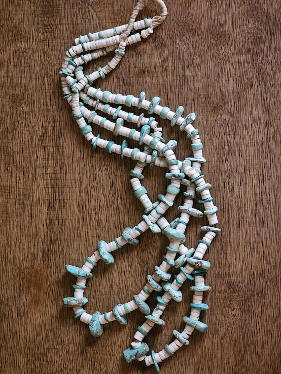 Earlier 1900's Vintage Santo Domingo Cerrillos Teardrop Coral Native American Jewelry Silver Necklace Earlier 1900's Vintage Santo Domingo Cerrillos Teardrop Coral Native American Jewelry Silver Necklace