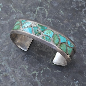Zuni Indian Bangle, 925 Sterling Silver, Multistone, Stone