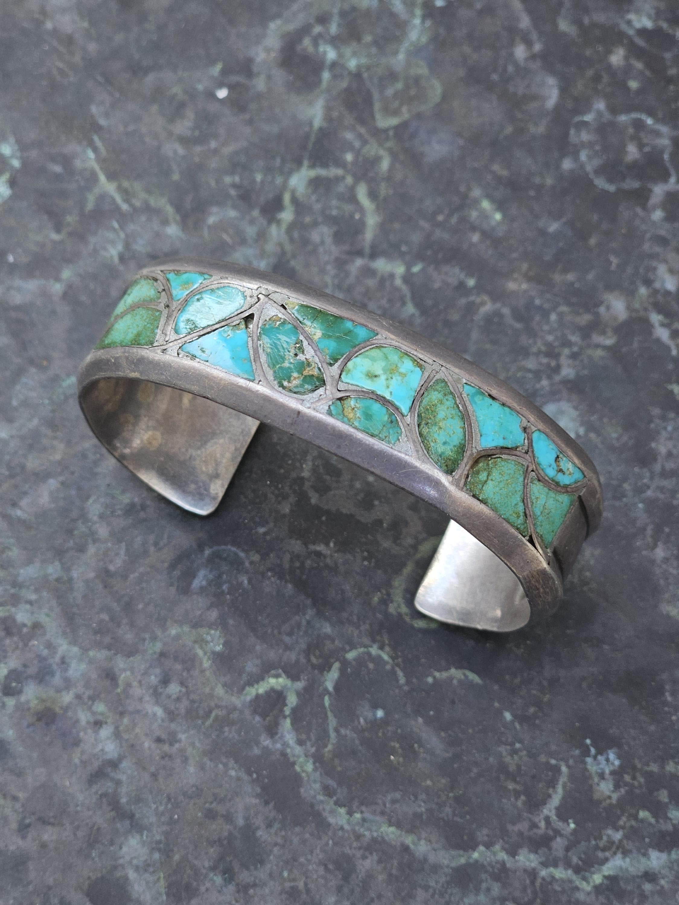 Lita Tsate Zuni Blue Gem Turquoise Sterling Silver Ring Native American Lita Tsate Zuni Blue Gem Turquoise Sterling Silver Ring Native American